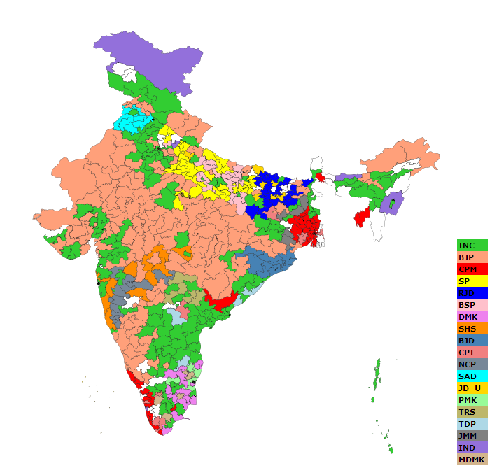 lok sabha election 2022 results map